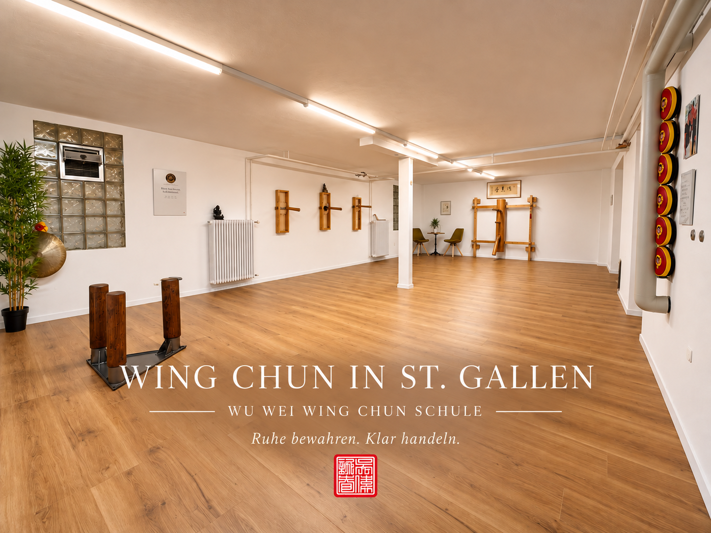 Trainingsraum der WU WEI Wing Chun Schule in St. Gallen